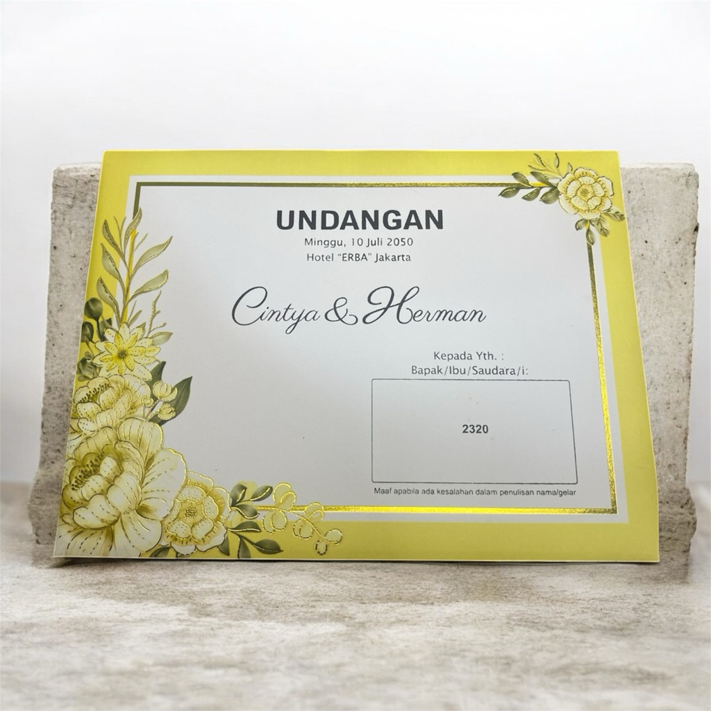 Blangko ERBA  2320 (AMPLOP+COVER+ISI) Blangko Undangan Tanpa Teks