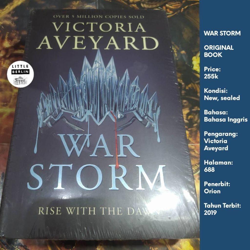 ORIGINAL Novel Victoria Aveyard WAR STORM New Book ORION Publishing Novel Red Queen Series Young Adu