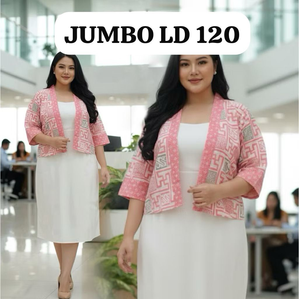BLAZER BATIK Ld 120 Batik Jumbo Wanita Modern