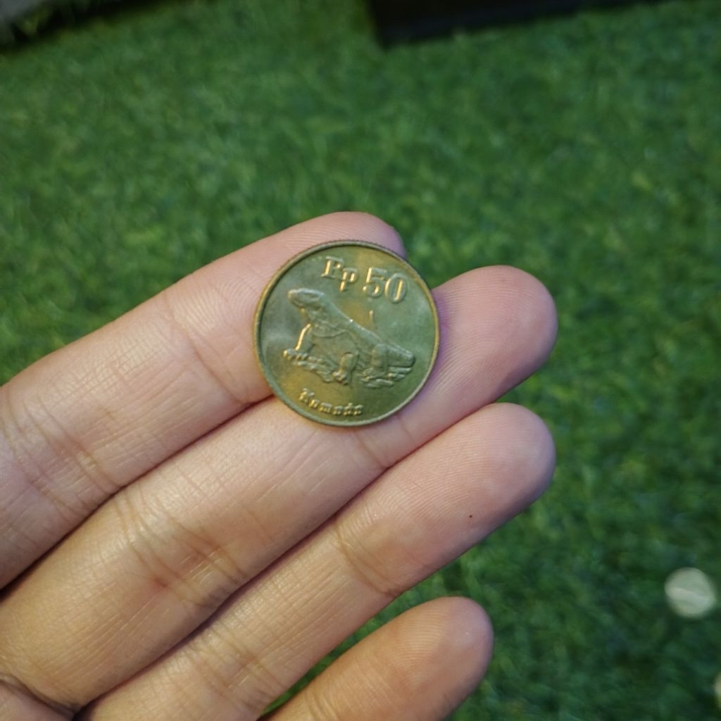 Koin komodo 50 rupiah asli
