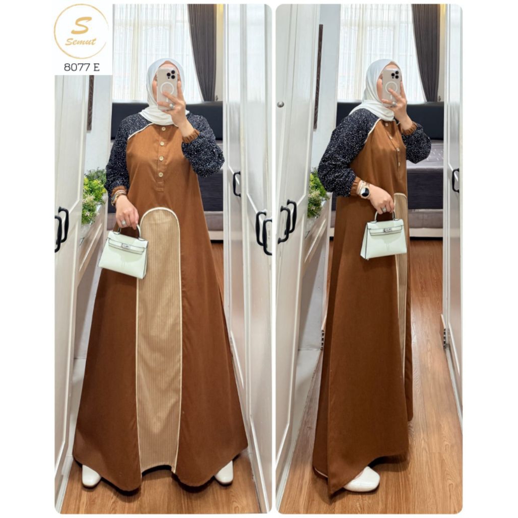DRESS TERBARU SYAINA BY SEMUT GAMIS KATUN KOMBINASI SYAINA BY SEMUT