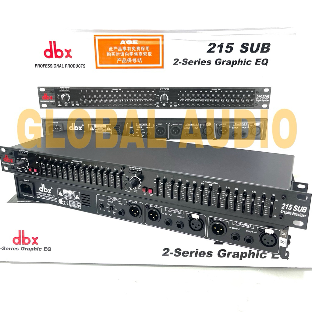 Equaliser DBX 215 SUB 2serial Graphic EQ equalizer dbx 215sub Grade A bagus Murah ( Bisa COD )