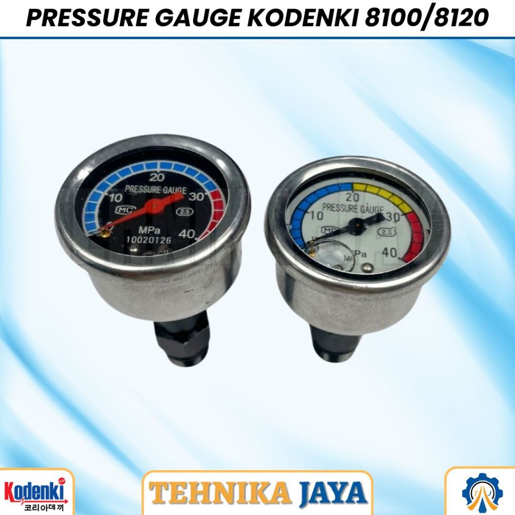 Pressure Gauge Kodenki 8100/8120 Sparepart Original Jet Cleaner Alat Pengukur Tekanan Mpa