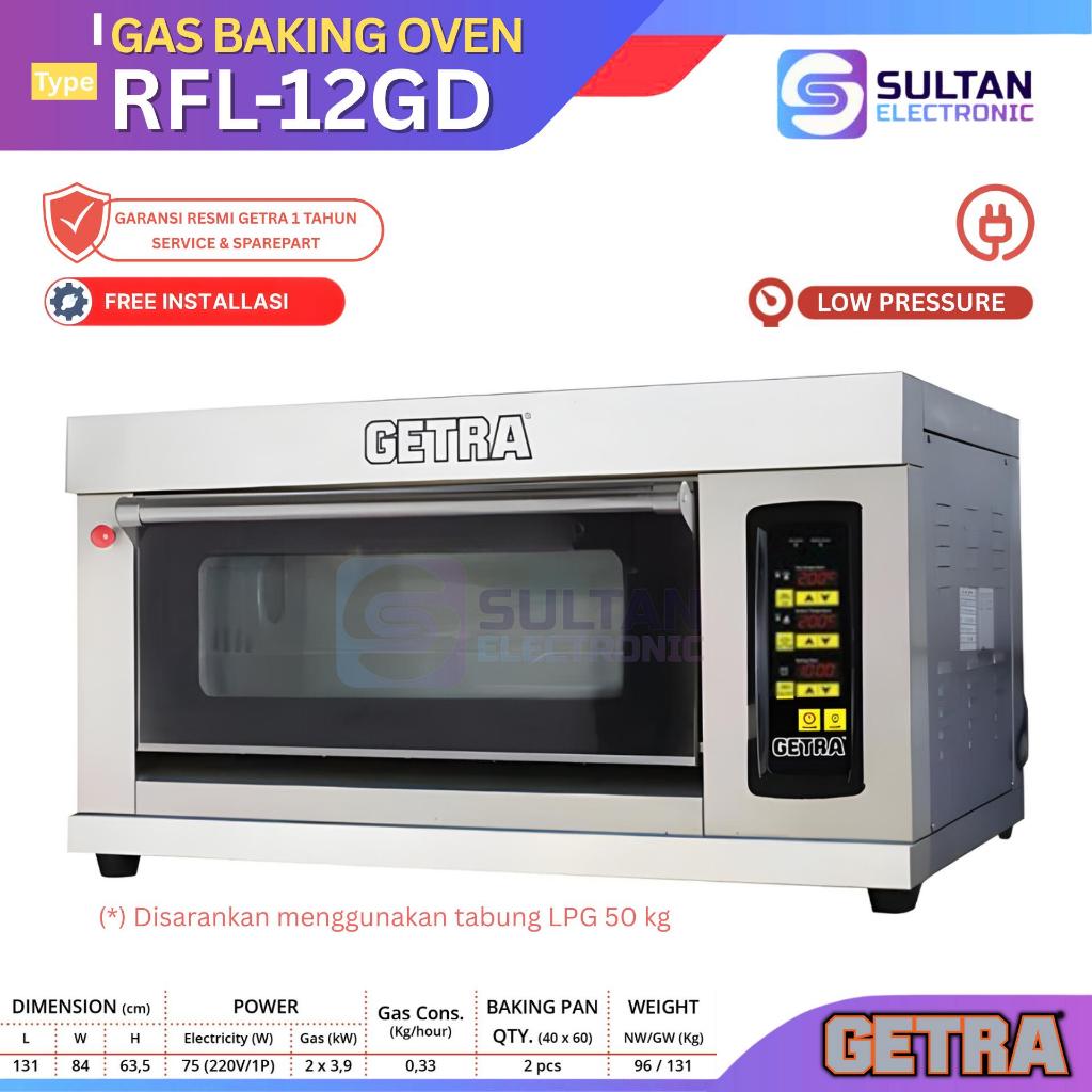 Getra RFL-12GD Oven Gas 1 Deck 2 Loyang Stainless Steel 1310mm