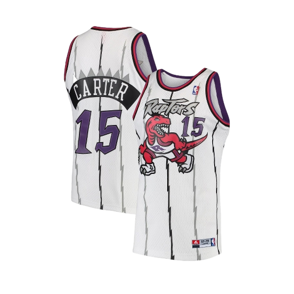 JERSEY BASKET CARTER #15 RAPTORS PUTIH