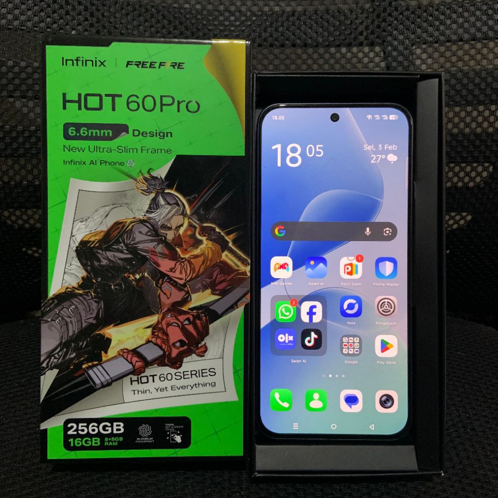 infinix hot 60 pro 8/256 fullset second