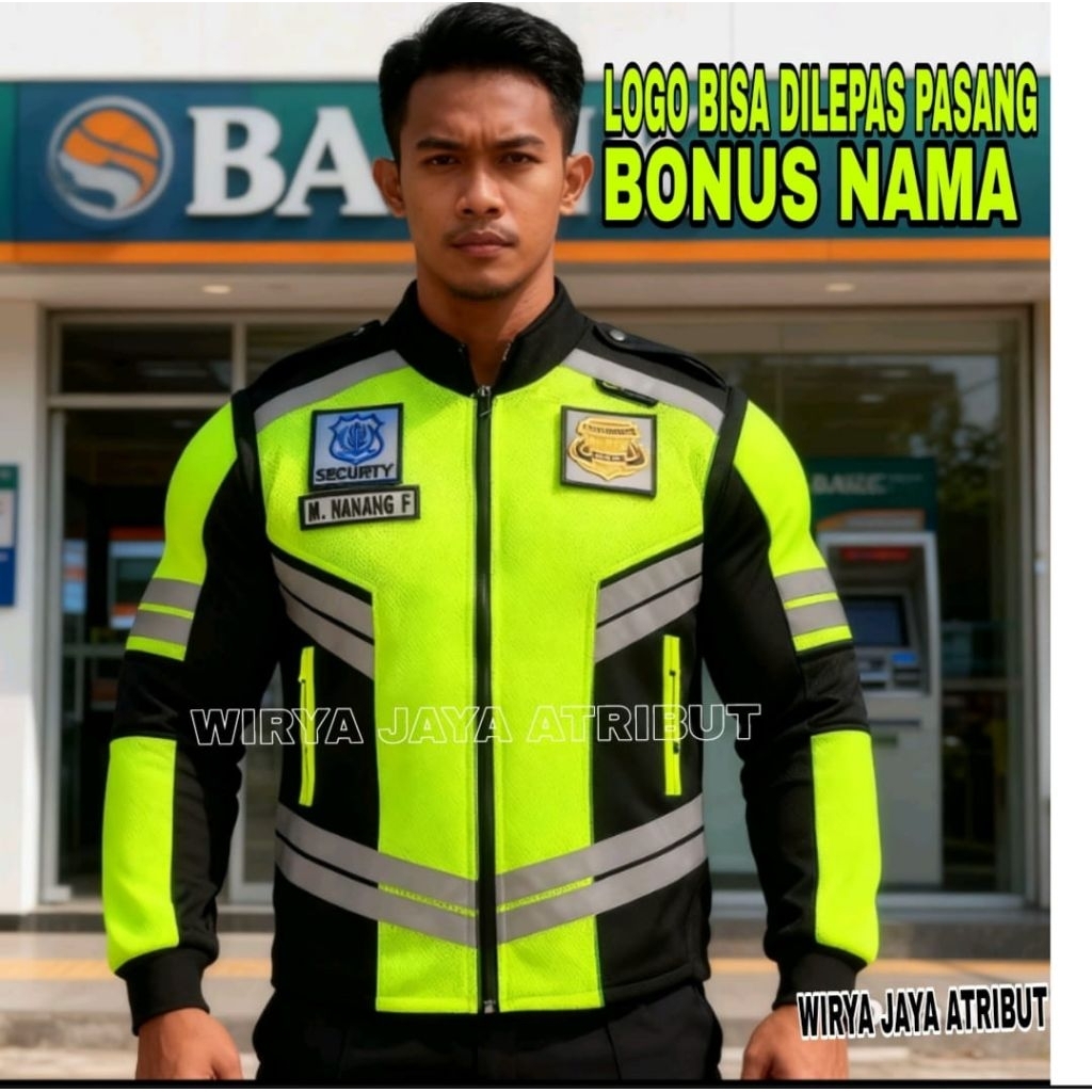 Romket Security Satpam Rompi Jaket Security Doublemesh Tebal