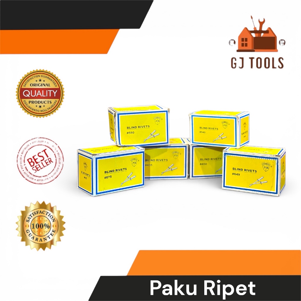 PAKU RIVET PB - PAKU RIVET PER KOTAK UKURAN 435 , 450 , 540 , 550 , 649 , 675