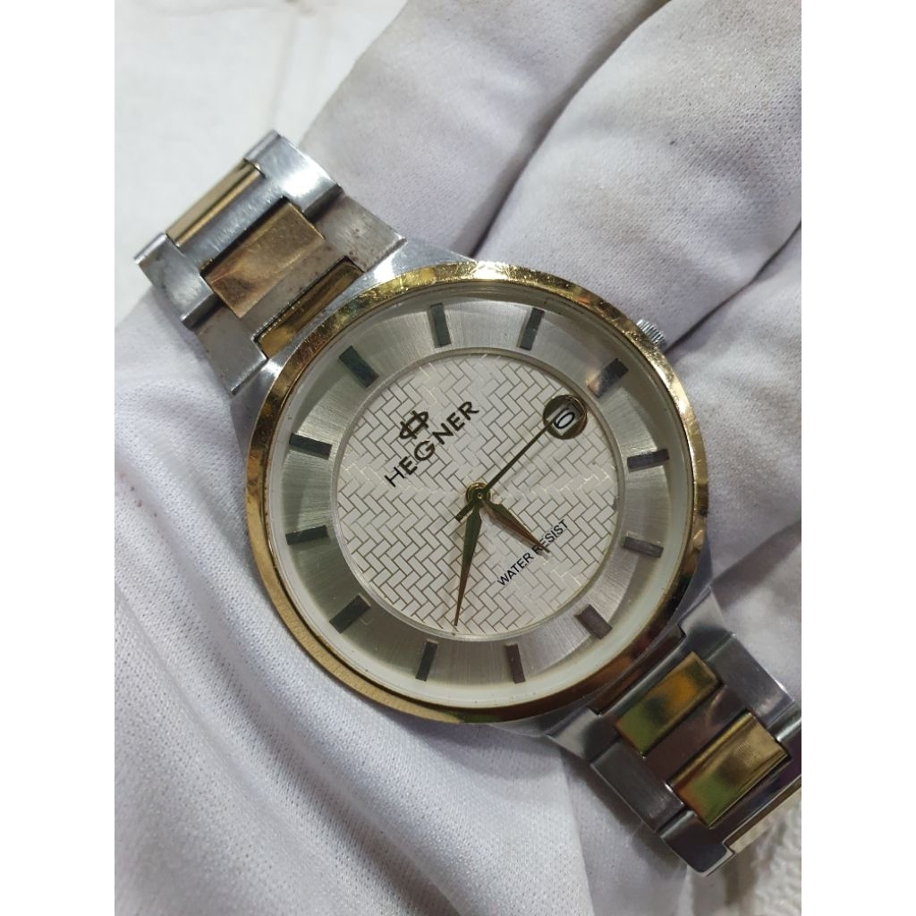 Jam Hegner Kombinasi Gold Pria Preloved