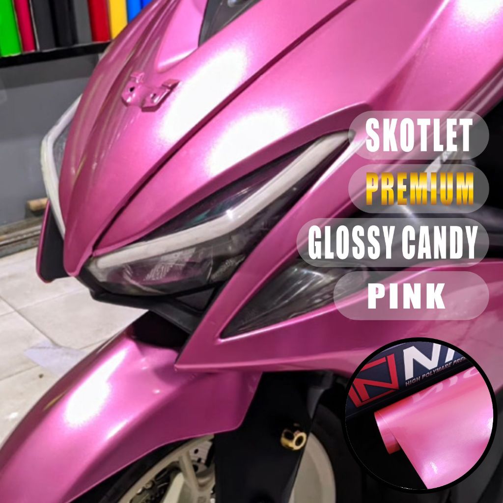 Sticker Candy Glossy Violet Skotlet Motor Candy Glossy Pink [METERAN]