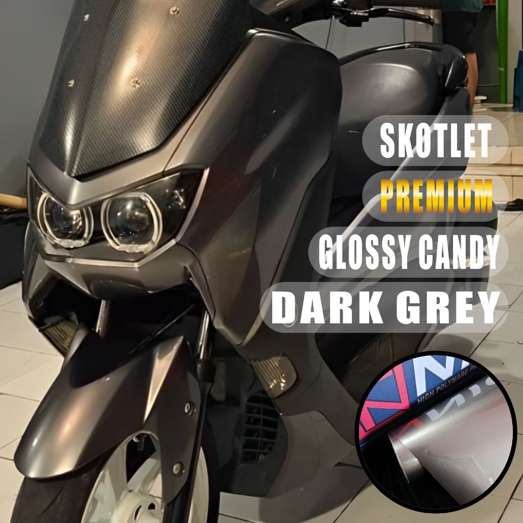Sticker Candy Glossy Dark Grey Skotlet Motor Candy Glossy Dark Grey METERAN