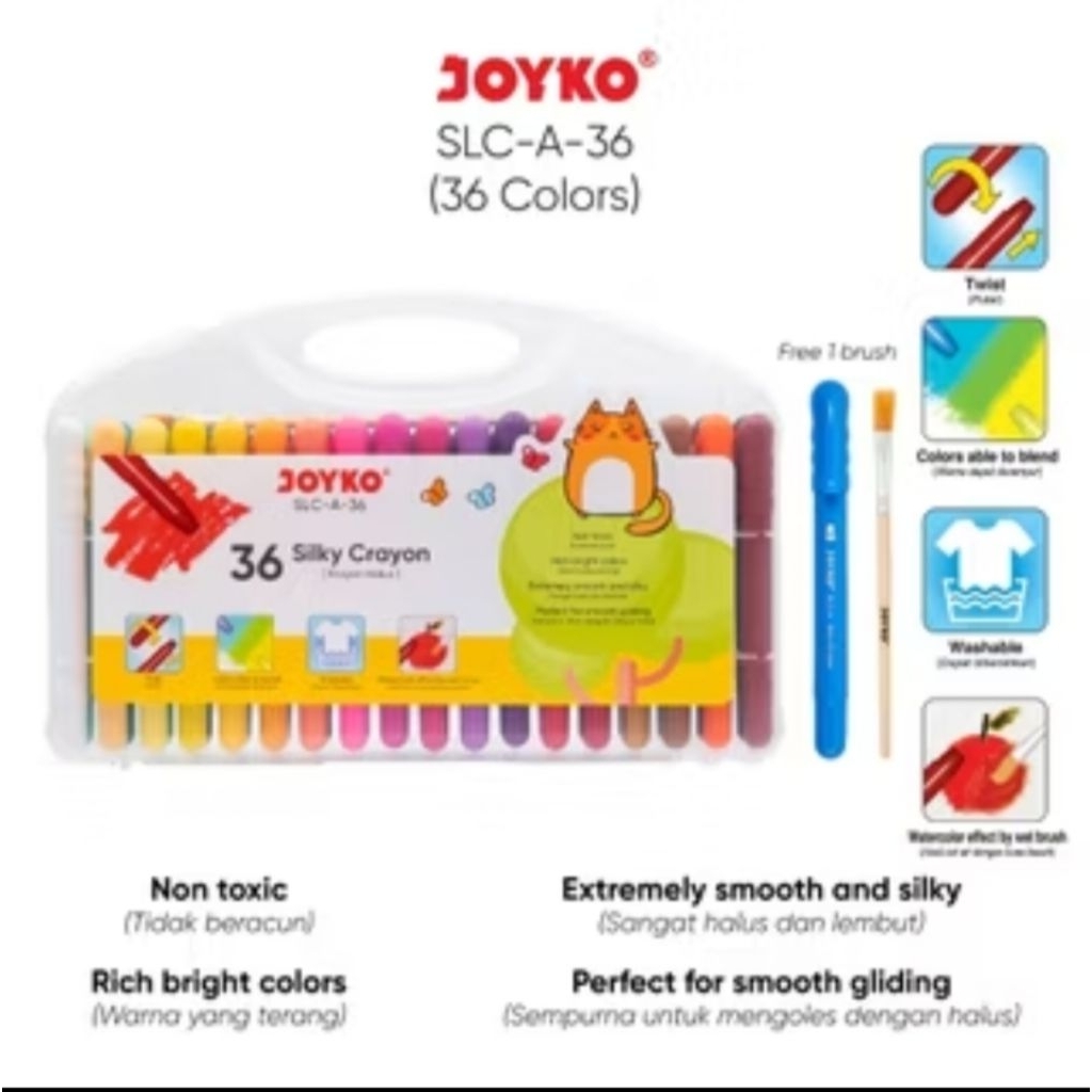 JOYKO Krayon Silky isi 36 warna