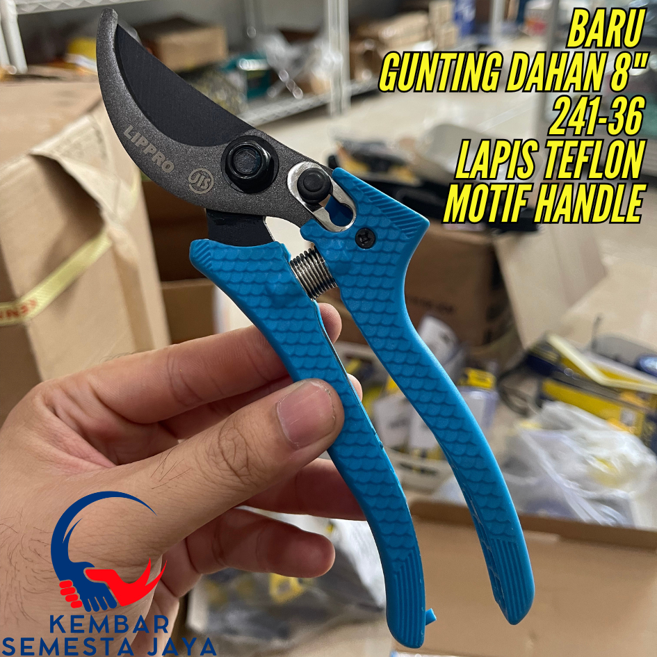 LIPPRO 241-36 Gunting Dahan 8 inch ALAT POTONG RANTING Mata pisau Anti Karat Baja SK5 Lapis Teflon M