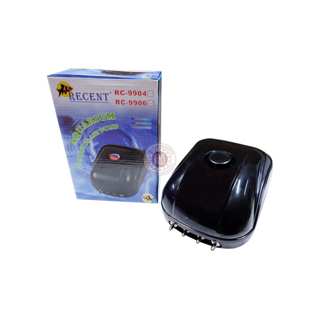 pompa aerator aquarium 4lubang mesin gelembung recent rc-9906