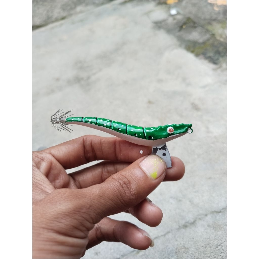 Udang Udang Kayu Lokal. Buatan Sendiri. Umpan Cumi