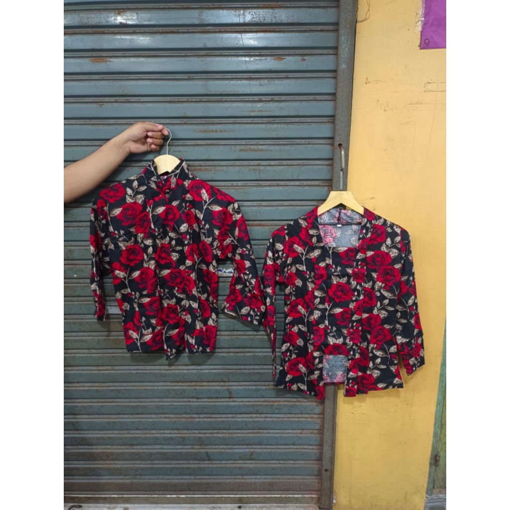 surjan dan kebaya anak motif bunga