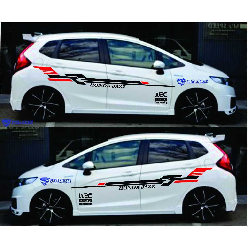 promo new sticker cutting mobil jazz/sticker sticker body samping mobil jazz