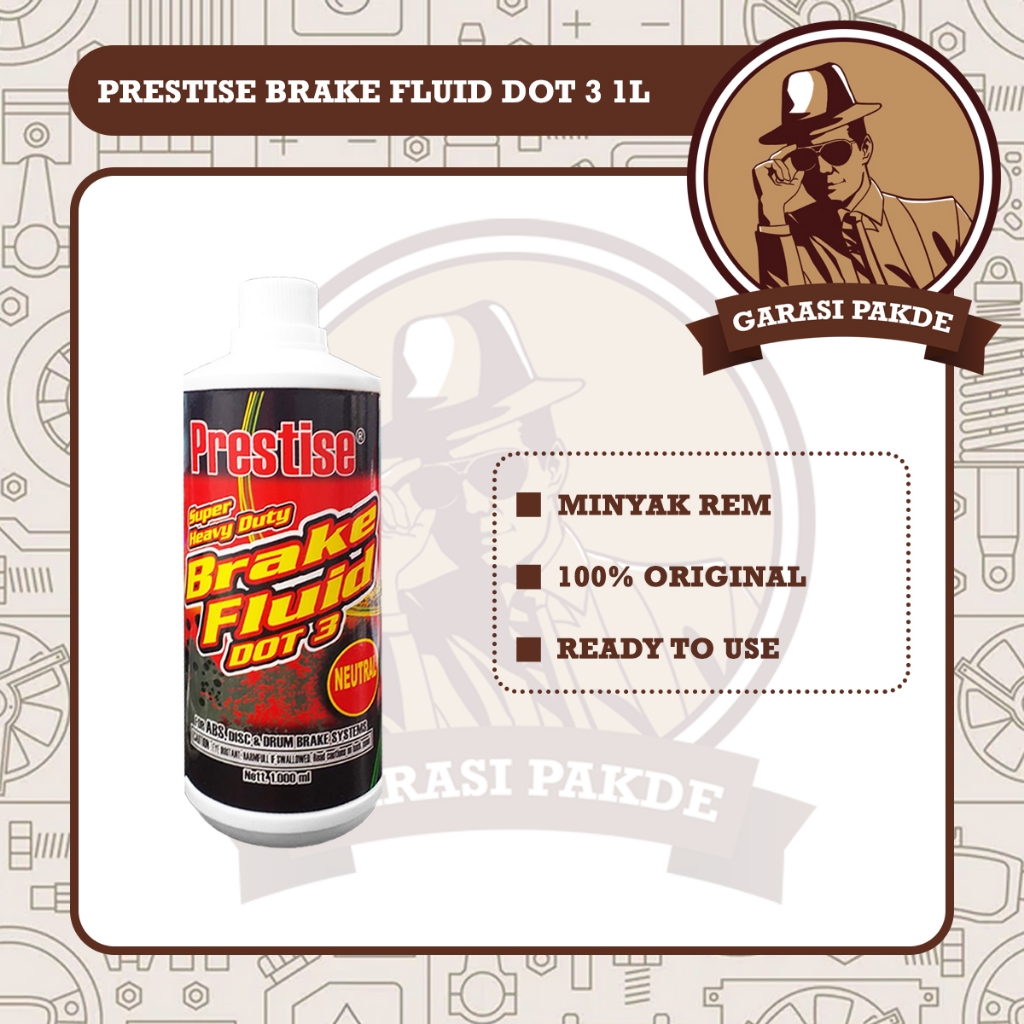 Prestise Brake Fluid Dot 3 1L - Minyak Rem Motor Mobil Warna Merah / Putih Original
