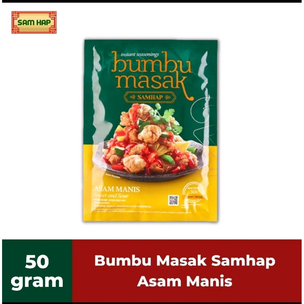 SAMHAP Bumbu Masak Asam Manis 50 Gram Praktis untuk Ayam Cumi Udang Martabak & Gurame Asam Manis