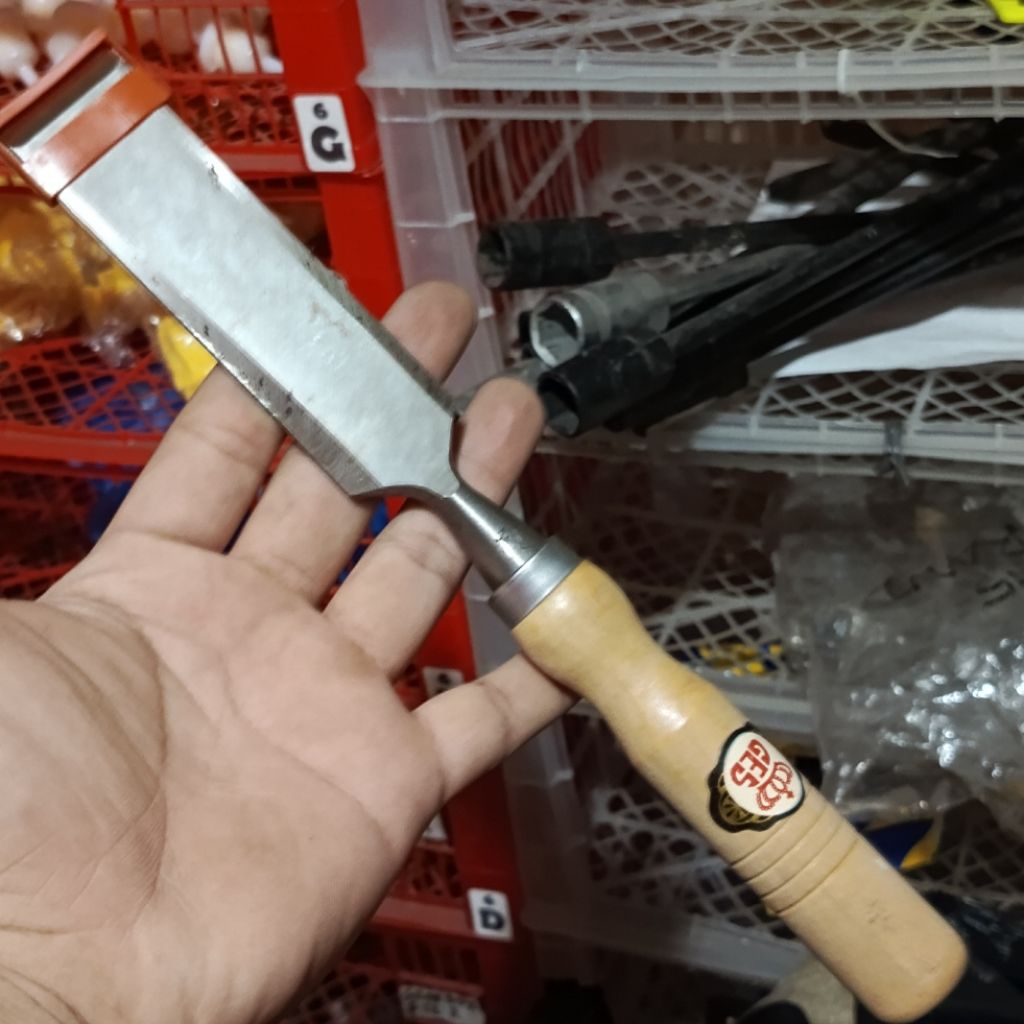 (20G) Alat Pahat Kayu Tatah Ukir Manual Gagang Kayu