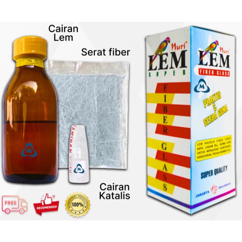 LEM NURI FIBER GLASS ATASI BOCOR ATAP PVC BESI BOLONG PIPA PECAH / LEM NURI SERBAGUNA