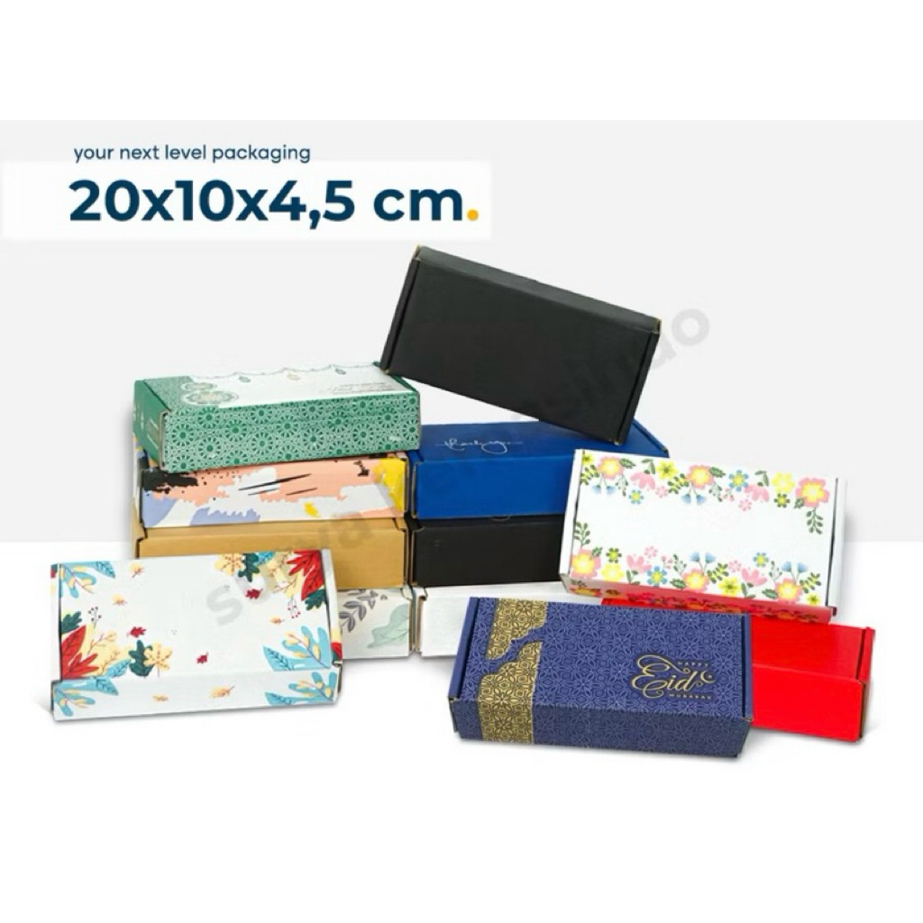Box Kardus Mini 20x10x4.5 cm - Model Pizza, Cocok untuk Brownies, Hijab, dan Hadiah