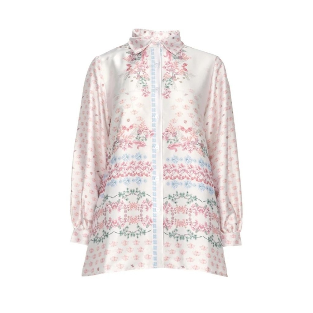 Benang Jarum - Coral Dreams Pleated Shirt - Jellyfish