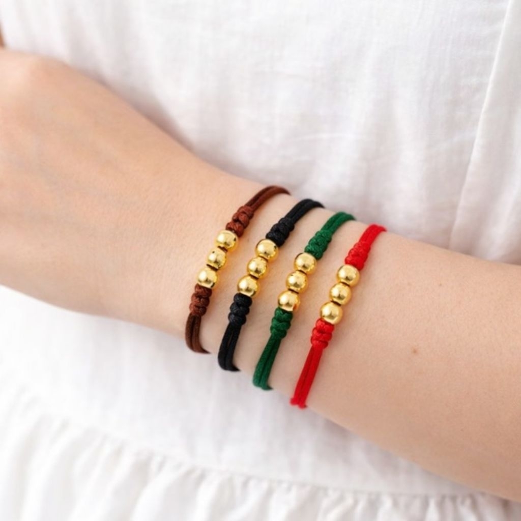 Gelang Tali Emas 3 boba Fashion - Toko Emas Gadjah