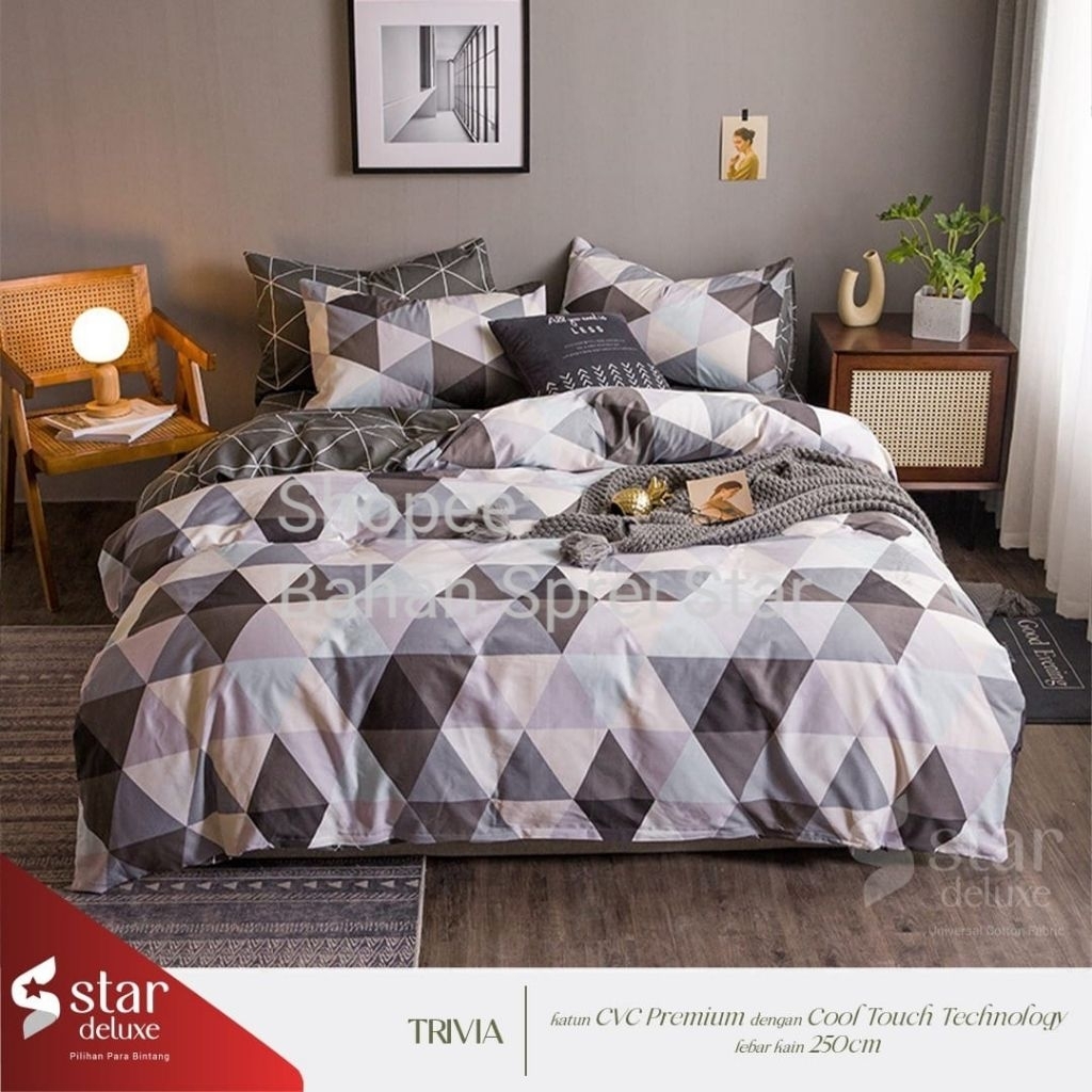 Bahan Kain Sprei Star - Trivia