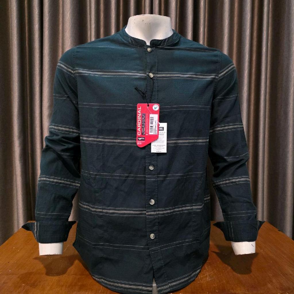 Baju Koko Kemko Pria Cardinal Jeans Casual Lengan Panjang