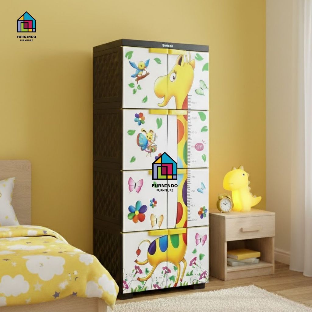 LEMARI PLASTIK PAKAIAN BUBBLE STAR 4 SUSUN