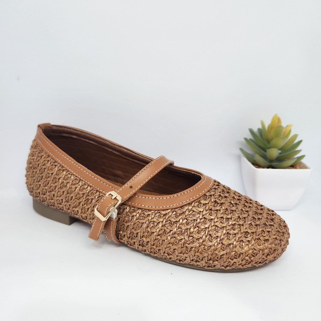 Sepatu Flat Wanita – Purple BL 9081 Coklat | Flat Shoes | Kasual & Nyaman