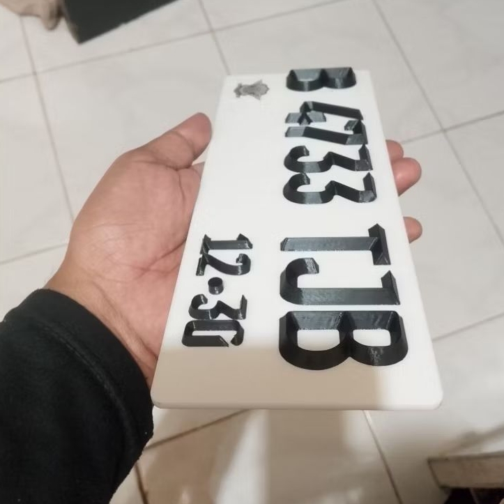 Plat Nomor Motor 3D Variasi Custom