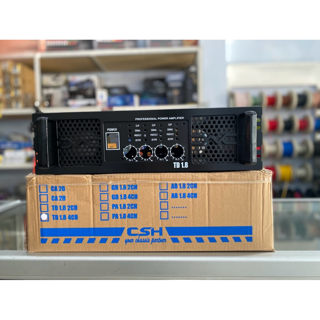 Box Power TD 1.8 3U 4Ch + Knop