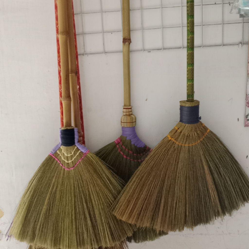 Sapu Lantai Rayung / Sapu ijuk Rayung anti Rontok /Sapu Rayung padi