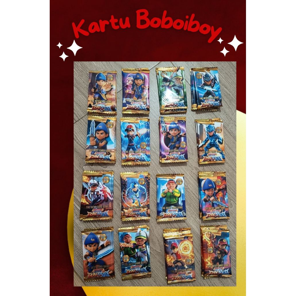 Kartu Boboiboy viral kartu mainan anak