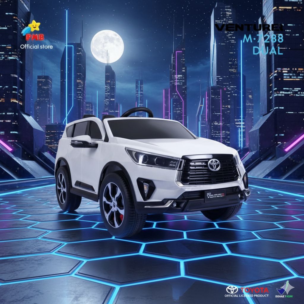 MOBIL AKI ANAK TOYOTA INNOVA VENTURER PMB M-7288 REMOT MANUAL-PUTIH