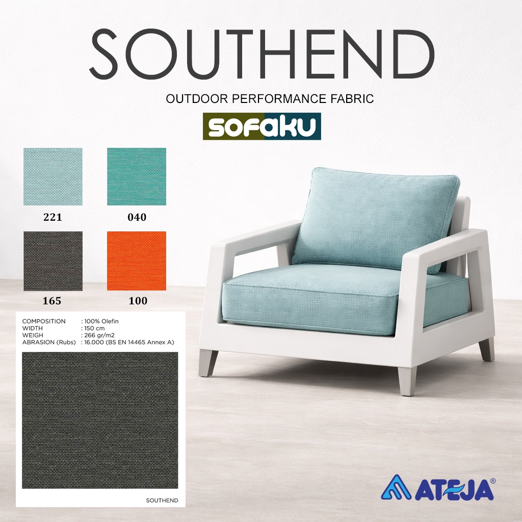 SOFAKU : SOUTHEND Ateja Sunproof - Kain Bahan Outdoor Fabric Sofa - Kain Sofa Waterproof dan Anti UV