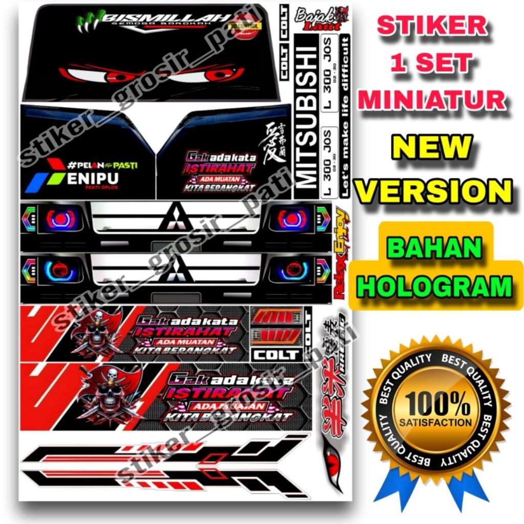 STIKER PACK NINIATUR L300 NEW VERSION BAHAN HOLOGRAM