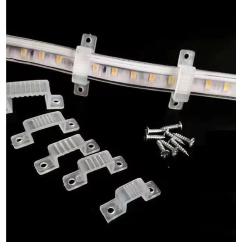 KLEM LAMPU LED STRIP BENING/KLEM KABEL LED STRIP TRANSPARAN 14*7MM