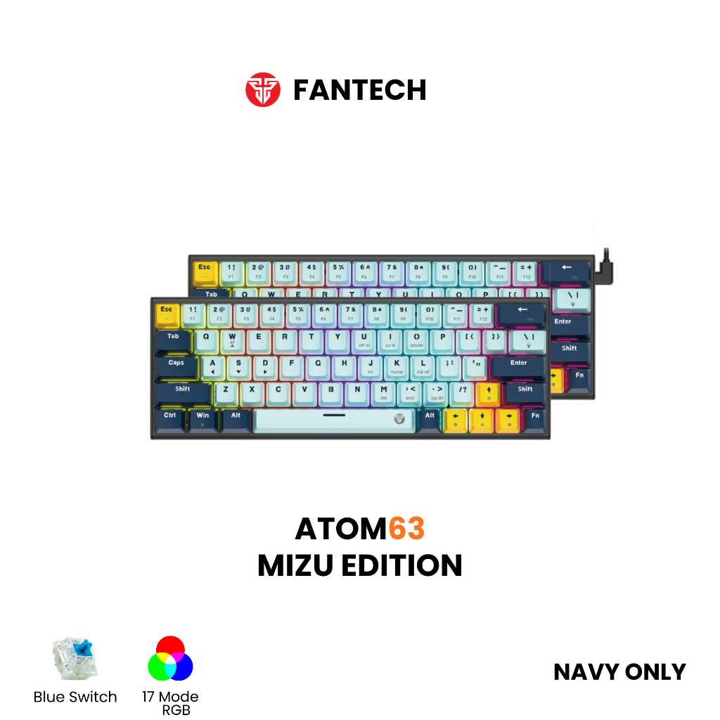 Keyboard Mechanical Bekas Fantech Atom 63 Mizu Edition