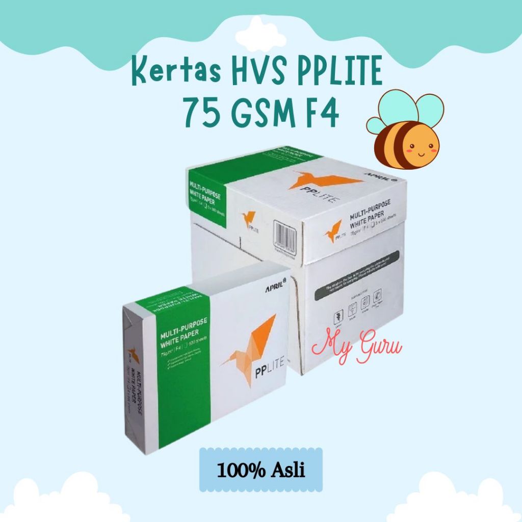[RIM] PP LITE KERTAS HVS F4 75GSM / KERTAS FOTOCOPY TEBAL PP LITE F4 75 GSM (500 LEMBAR)