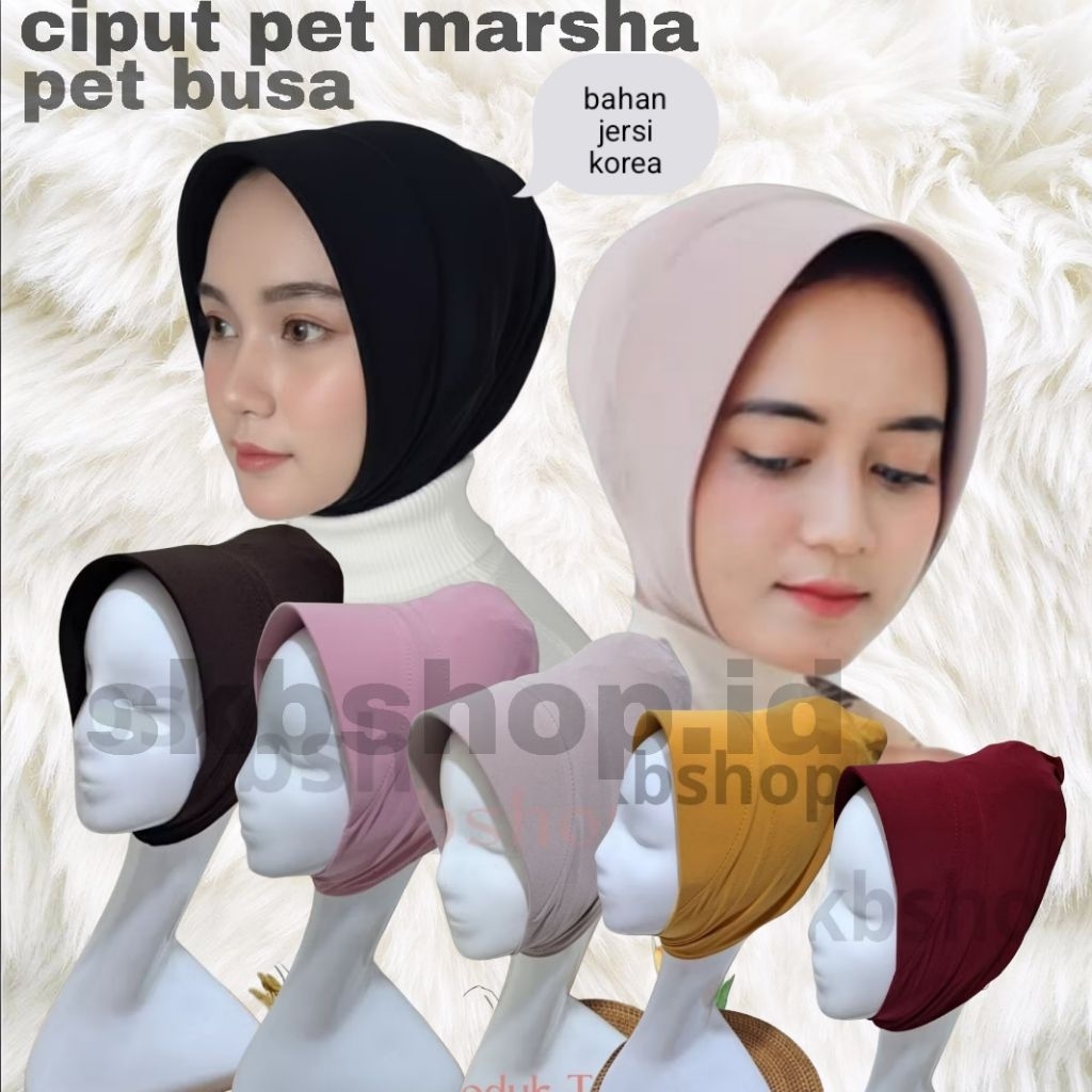 Ciput Marsha Pet Premium,Iner Anti Letoi,Iner Jersi Pet,Dalaman Hijab Pet,PET MARSYA JERSY