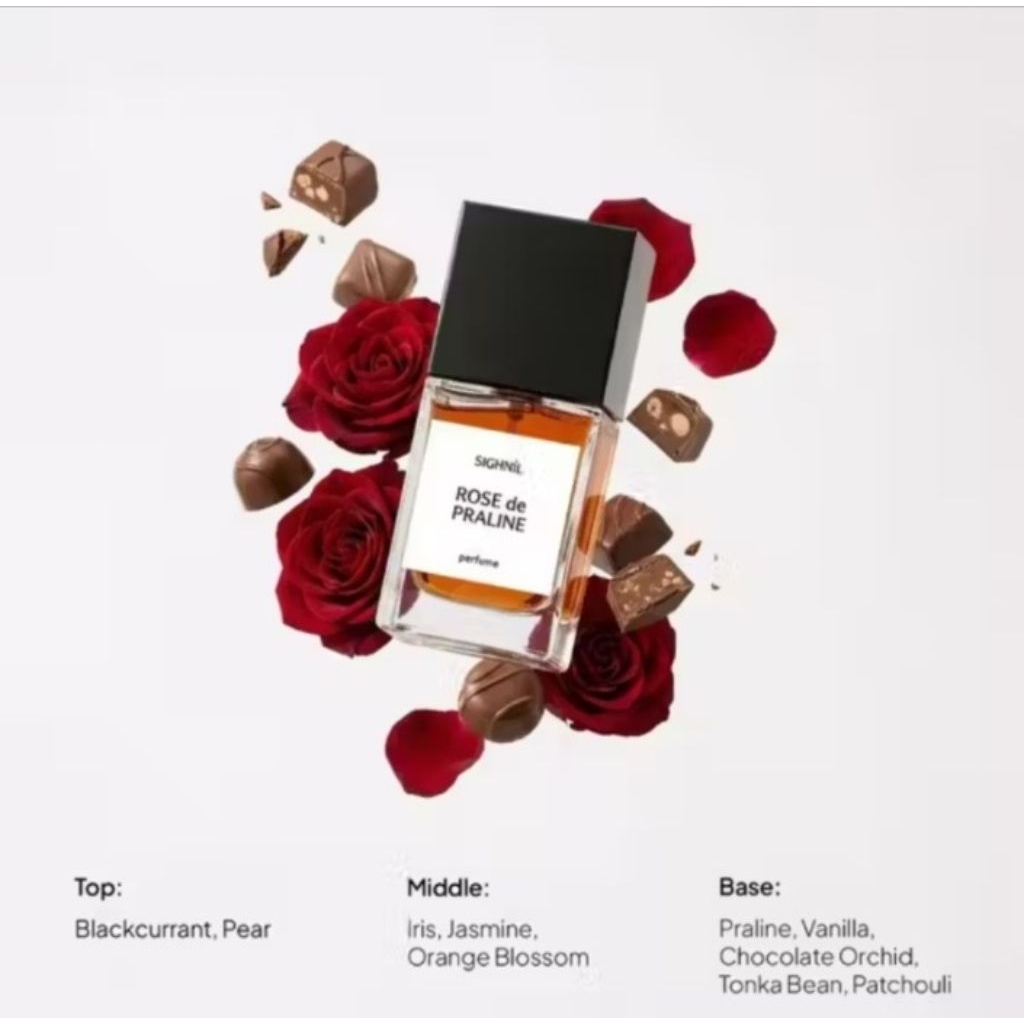 SIGHNIL Rose de Praline 30ml -Parfum Unisex Warm, Sweet, Aromatic