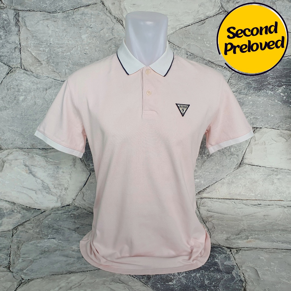 Baju Kaos Polo GUESS - Size M sd L / LD 52 cm - Original - Used