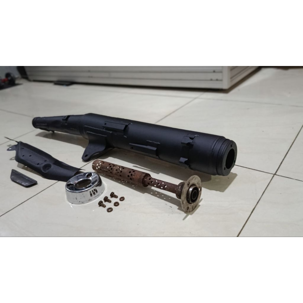 knalpot rx king new peredam original lepasan bekas