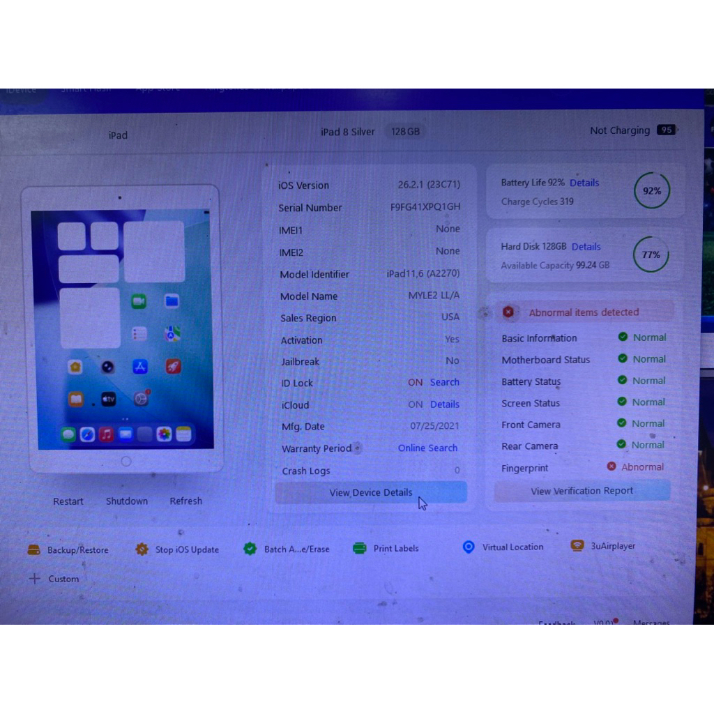 ipad 8 wifi 128giga second