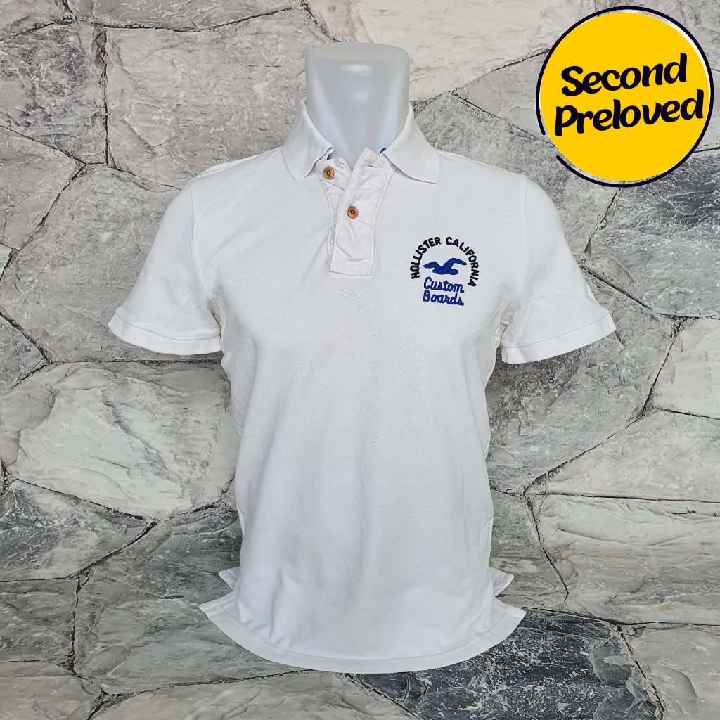 Baju Kaos Polo HOLLISTER - Size S / LD 48 cm - Original - Used