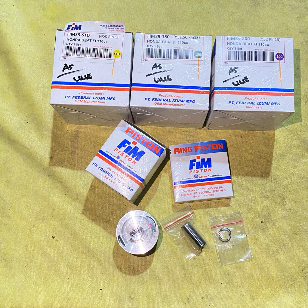 PISTON kit SEHER FIM39 BEAT FI OLD BEAT KARBU os STD (50mm) 150 (51,5mm) 200 (52mm) pen 13