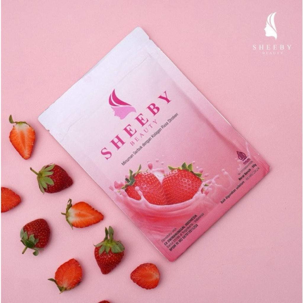 Sheeby Collagen Drink Membuat Kulit Cerah Setara Suntik Putih rasa stroberi
